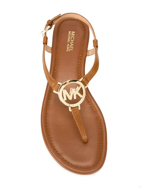 michael kors flat leather studded sandal|Michael Kors genuine leather flats.